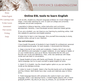 Tablet Screenshot of esl-distance-learning.com